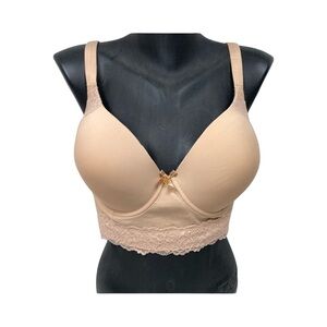 Daisy Fuentes Women Nude Full Figure Comfort Strap Wire Free Lounge Bra Size 38D